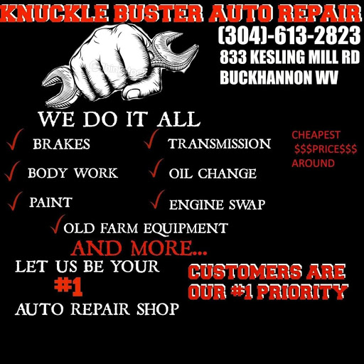 Knuckle Buster Auto Repair Logo