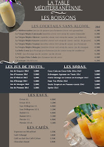 Menu La Table Méditerranéenne Page 1