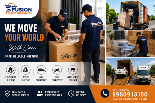 Fusion Packers & Movers provides reliable and professional relocation services for households, of…