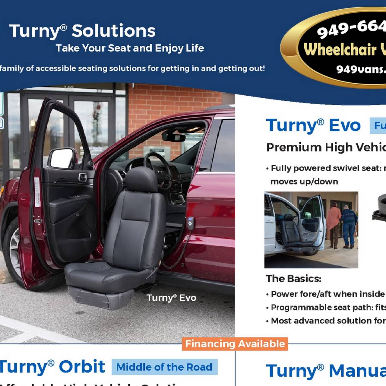 BraunAbility Turny Evo Swivel Seat Car Seat