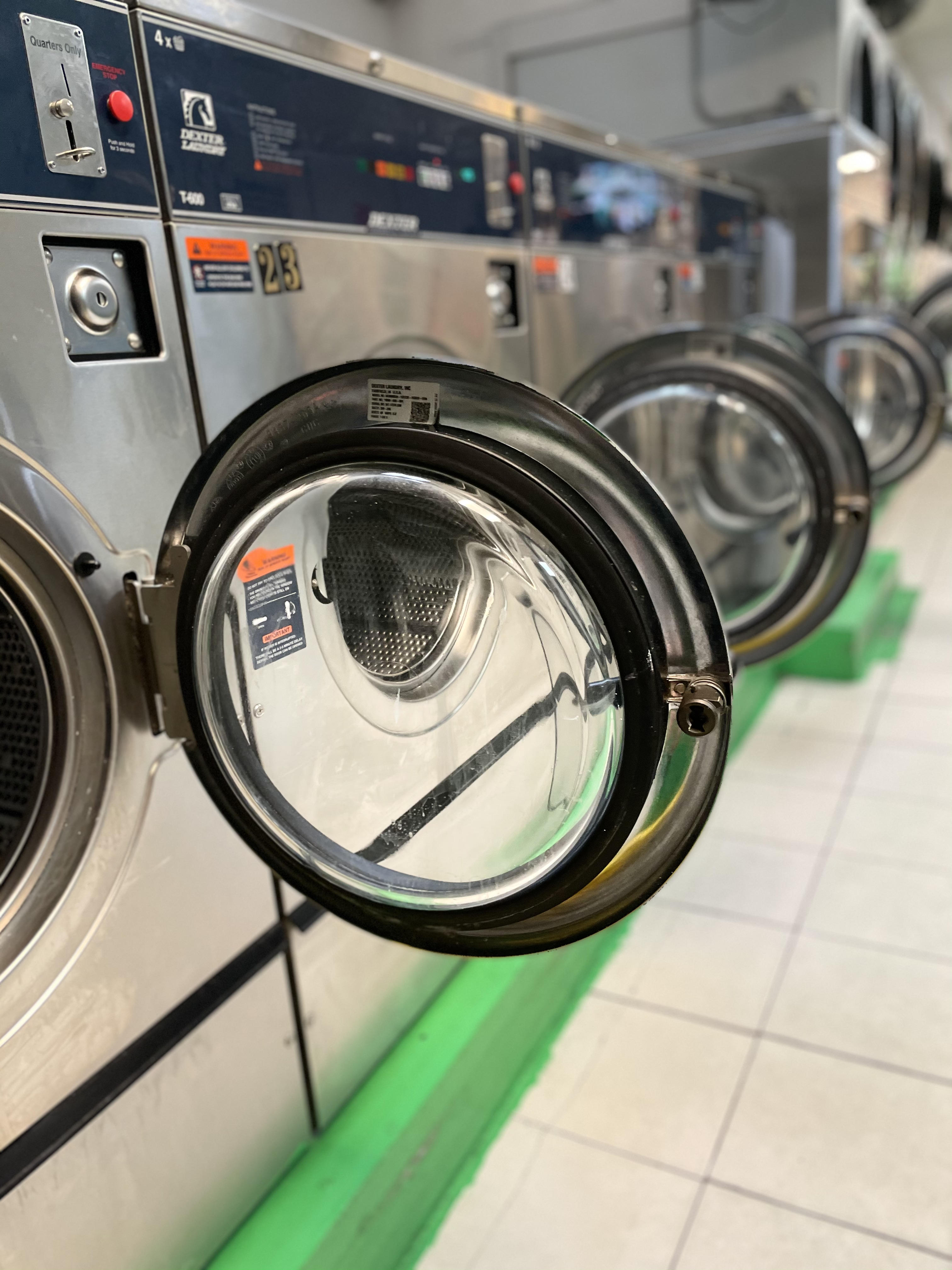 Self-service laundry at Welcome Wilson Laundromat, Brooklyn, NY
