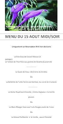 Menu The jungle beach club Page 1