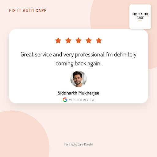 Siddharth Mukherjee from Neuri raves about his exceptional experience at Fix It Auto Care! The te… post image
