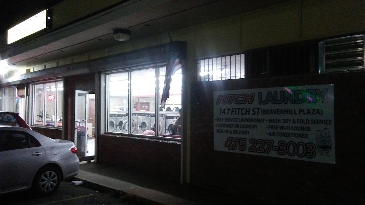 Clean laundry equipment at Fitch Laundry in New Haven, CT