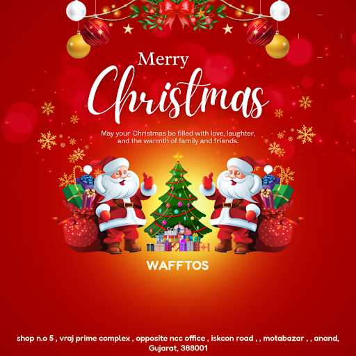 "Warmest wishes from Wafftos, Anand's sweetest chocolate cafe! This Christmas, indulge in our dec… post image