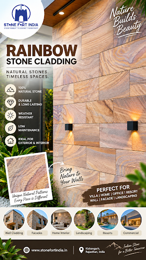 🏡 Rainbow Stone Cladding | Stone Fort India post image