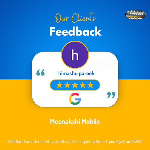 "Himashu Pareek's exceptional experience at Meenakshi Mobile in Jaipur has left him thoroughly im… post image