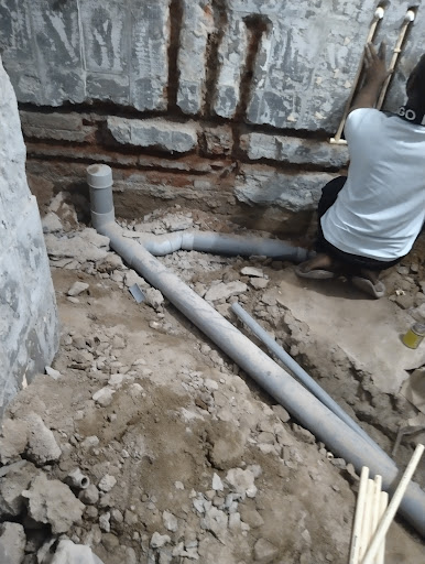 Bathroom PVC pipe fitting post image