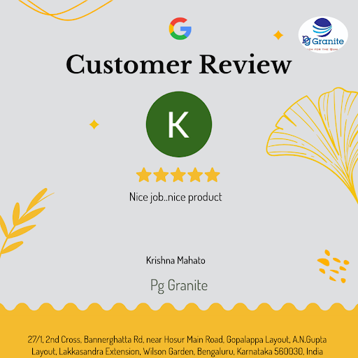 Krishna Mahato raves about his exceptional experience with Pg Granite, Bangalore's top-rated gran… post image