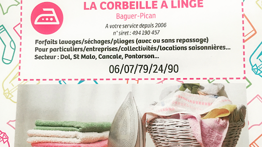 La corbeille à linge (blanchisserie/repassage pour particuliers et/ou collectivités) possibilité de marquer le linge...