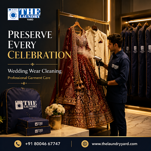 At The Laundry Yard, we provide professional Wedding Wear Cleaning in Kanpur for bridal lehengas,… post image