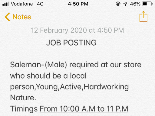 Job Posting