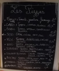 Menu Pizz'art Page 1