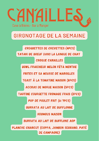 Menu Canailles - restaurant Marcq en Baroeul Page 2