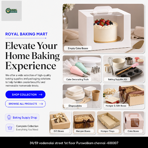Royal Baking Mart offers high-quality baking supplies, including empty cake boxes, decorating too… post image