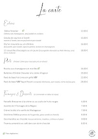Menu Jura Hôtel Restaurant Le Panoramic Page 2