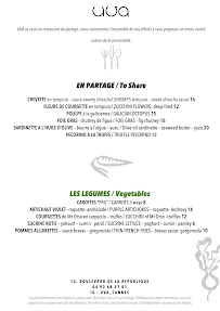 Menu UVA - restaurant cannes Page 8