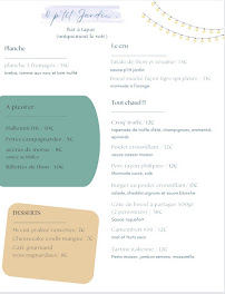 Menu O P'tit Jardin Page 1