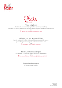 Menu Restaurant Le Fil Rouge Page 10