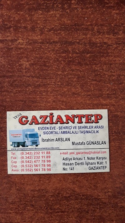 Gaziantep Yeni Asansörlü Taşımacılık