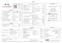 Menu Le Pavé Page 1