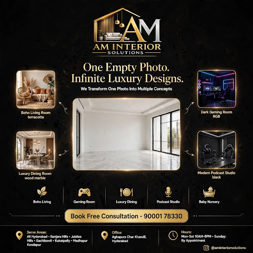 One Empty Photo. Infinite Luxury Designs. | AM Interior Solutions Hyderabad
