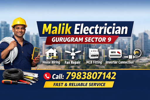 Q1: Malik Electrician kya Gurugram Sector 9 me service deta hai? post image