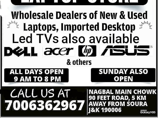 New and Used Laptops available.Hp,Dell,Asus,Lenovo,Acer All types of Laptops dualcore,Quadcore,i3… post image