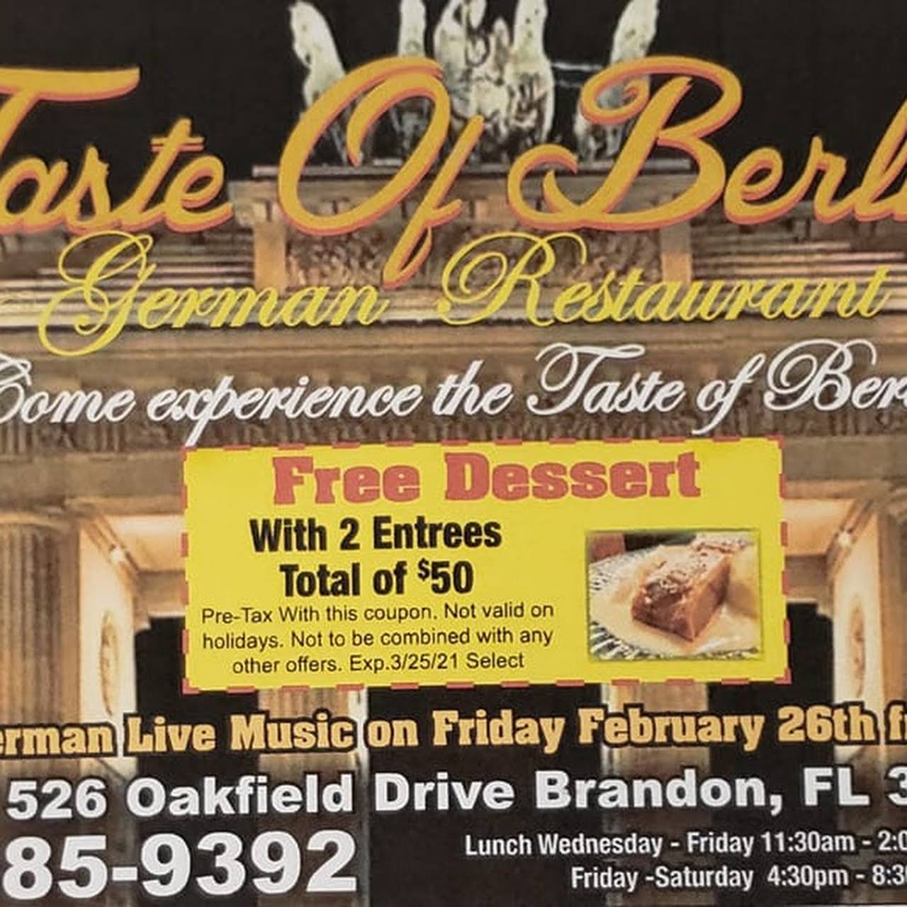 Taste of Berlin German Restaurant - German Restaurant in Brandon