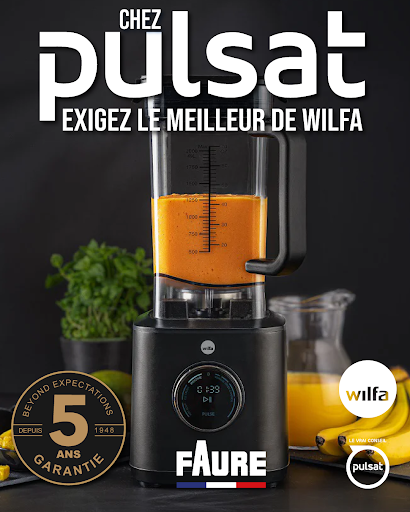 🥤✨ Exigez le meilleur pour vos préparations maison !



Avec le blender WILFA, réalisez facilement smoothies, jus, soupes ou préparations glacées grâce à un appareil aussi performant qu'élégant 👍



Puissance, précision et design nordique se réunissent pour vous accompagner au quotidien en cuisine, que ce soit pour vos recettes du matin ou vos envies gourmandes de l'après-midi 🍓🍌



🛡️ Et parce que la qualité se mesure aussi dans le temps, profitez d'une garantie de 5 ans pour cuisiner en toute sérénité.



💥 Découvrez toute l'expertise WILFA dans vos magasins Pulsat !



#Pulsat #Wilfa #Blender #Cuisine #SmoothieMaison #PetitElectromenager #DesignNordique #Garantie5Ans #LeVraiConseil