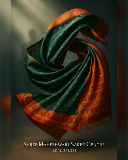 Experience the finest of Ilkal Sarees at Shree Maheshwari Saree Centre! Our Temple Kasuti Pure Si… post image
