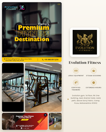 Evolution Gym offers comprehensive fitness facilities from 6am to 11pm, including Jerai equipment…