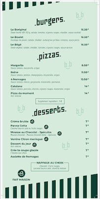 Menu Restaurant le B Bis Page 3