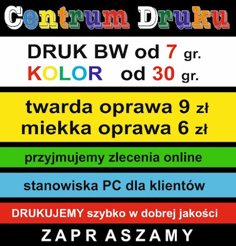 Godziny otwarcia CENTRUM DRUKU