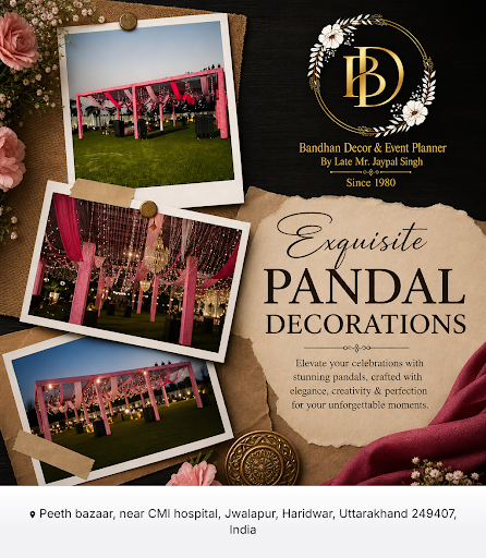 Bandhan decor & events is a trusted wedding planner in Haridwar specializing in stunning pandal d… post image