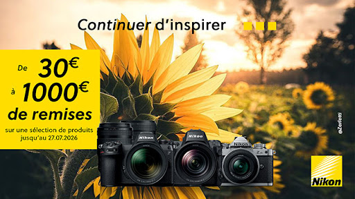 De 30€ à 1000€ de remise sur toute une sélection de boitiers, optiques et jumelles Nikon