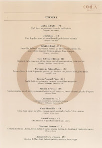 Menu OMEA BEACH - Restaurant Bord de Mer Porto Vecchio Page 1