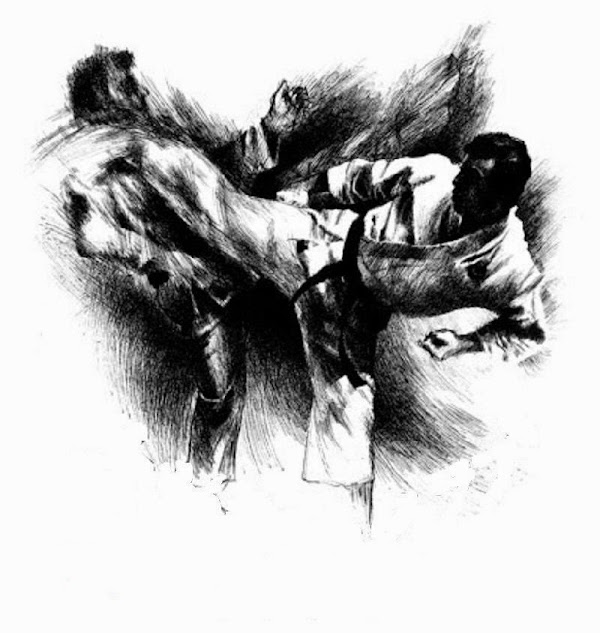 Рисунок каратэ карандашом