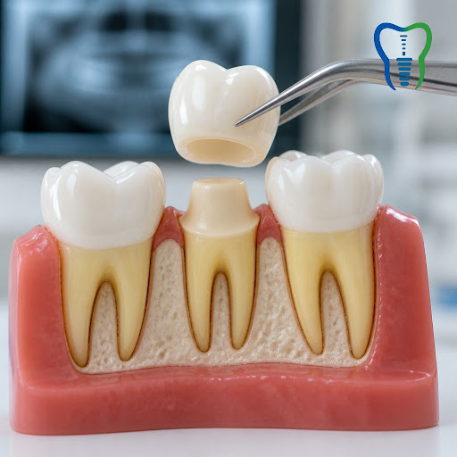 ✔️ Detailed check-up and digital X-rays to assess tooth condition before starting any crown work post image