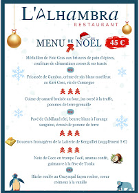 Menu Restaurant L'Alhambra Page 2