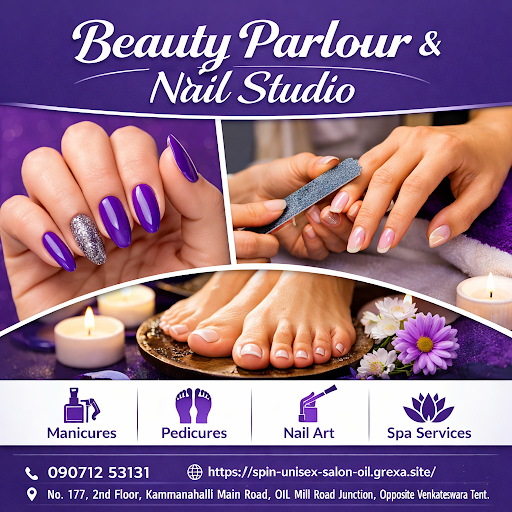 Discover flawless nails and relaxing spa touches at Spin Unisex Salon Kammanahalli—book today to… post image