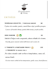Menu Les nouilles vivantes 面·Tchang Page 5