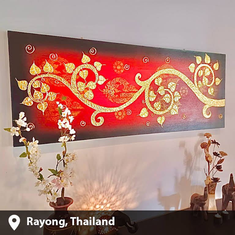 Gold Leaf Painting - Buy Handmade Artworks Thailand | Royal Thai Art