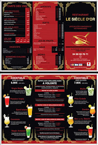 Menu Siècle d'Or Page 1