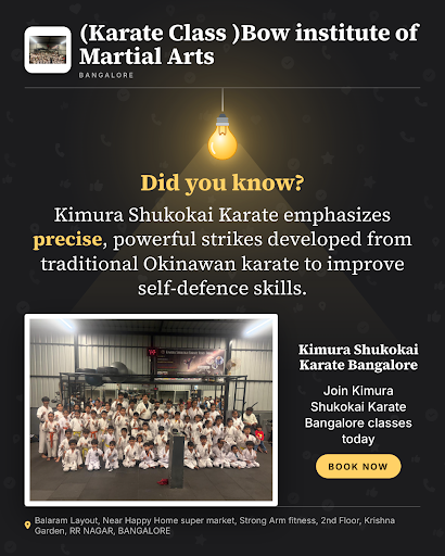 Did you know? Kimura Shukokai Karate emphasizes precise, powerful strikes developed from traditio… post image