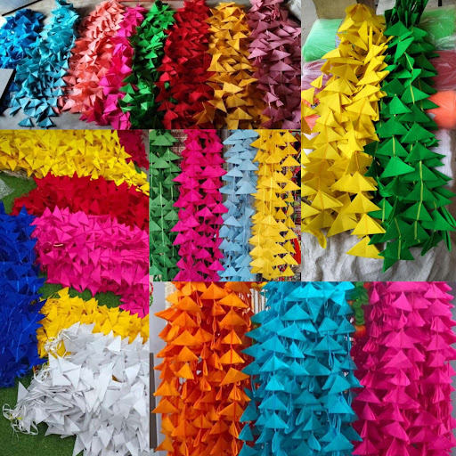 MultiColour paper fabric samosa hanging