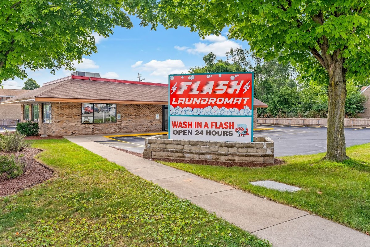 Clean laundry equipment at Flash Laundromat West Allis in West Allis, WI