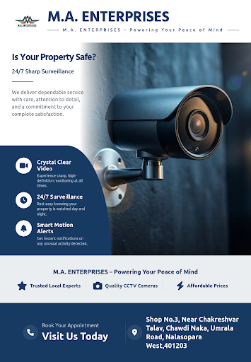 M.A. ENTERPRISES offers high-quality CCTV cameras to ensure your home and business security. Expl… post image