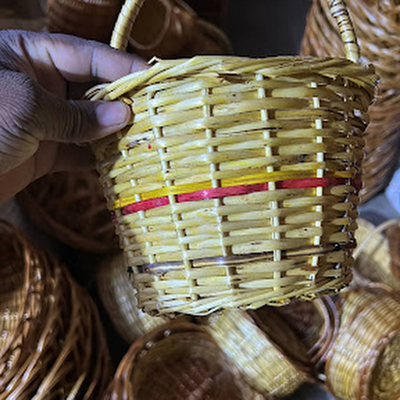 Brown Cane Basket We undertake all types and sizes of brown cane baskets all around Bangalore