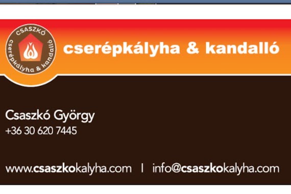 Csaszkó cserépkályha és kandalló, Author: György Csaszkó